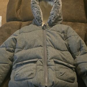 Cozy Gray Kids Puffer Jacket